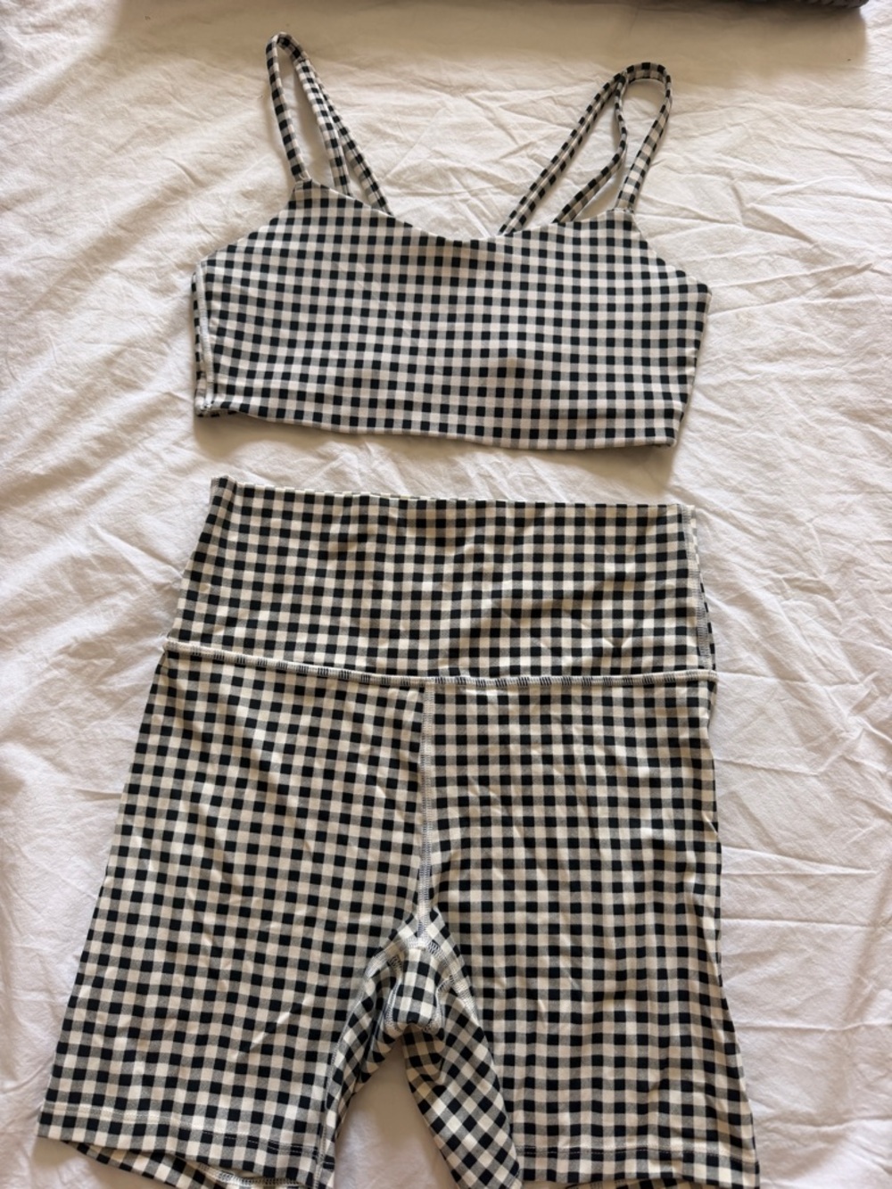 Target Black and White Gingham Athletic Set